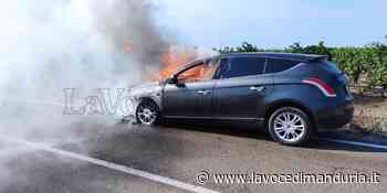 Auto s'incendia in corsa sulla Manduria Avetrana: LA TESTIMONIANZA - La Voce di Manduria