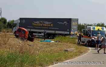Scontro furgone camion con marito e moglie a bordo, lui muore lei grave in ospedale, la rabbia della Cia Area Due Mari - La Voce di Manduria