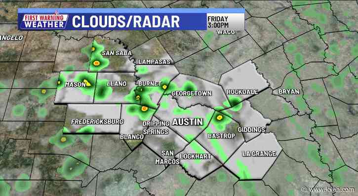 Spotty PM storms continue Friday and Saturday