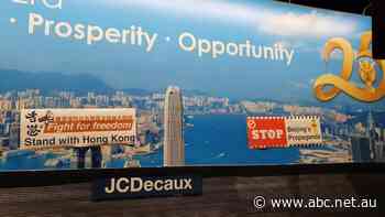 Hong Kong diaspora say billboards in Australia spreading Beijing's propaganda and 'blatant lies'