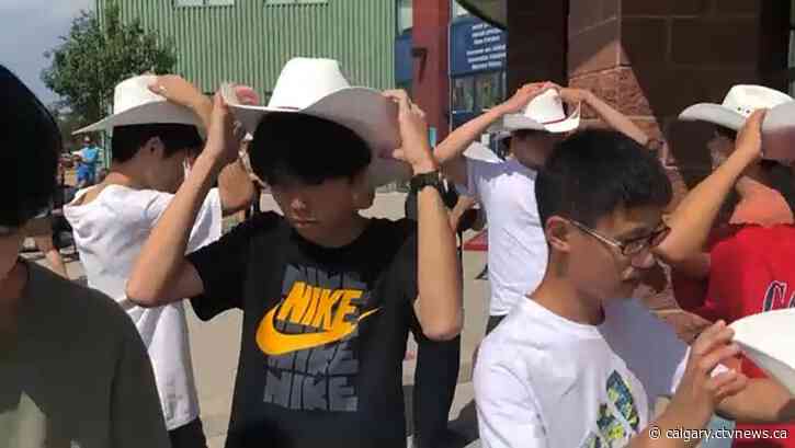Japanese students get the white hat treatment in Calgary
