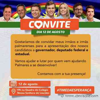 Em Palmares, prefeito Júnior de Beto fará evento para apresentar seus candidatos - CBN Recife