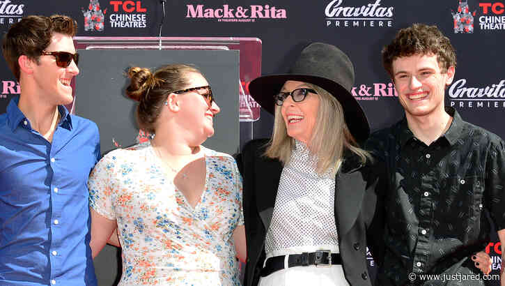 Diane Keaton's Two Kids Join Her at Handprint & Footprint Ceremony at TCL Chinese Theatre!