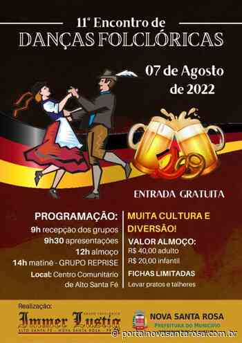 11° Encontro de Danças Folclóricas será realizado domingo em Nova Santa Rosa - Portal Nova Santa Rosa
