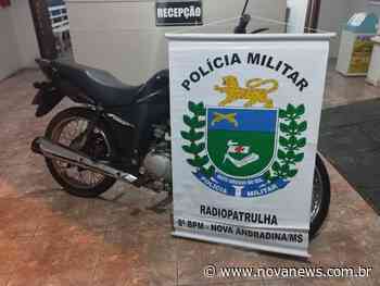 Polícia Militar recupera moto furtada em Nova Andradina - Nova News - novanews.com.br