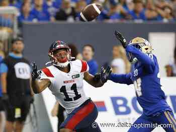 Alouettes end Blue Bombers' perfect season with 20-17 overtime victory - Delta Optimist