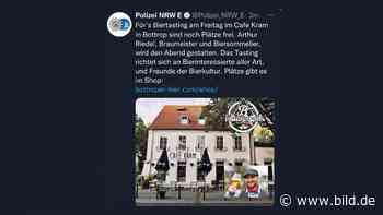 Essen: Bier-Werbung auf Twitter-Account der Polizei – peinliche Panne - BILD