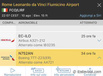 American Airlines : e' ancora fermo a Roma Fiumicino il B777 ritornato indietro ieri mattina - Italiavola & Travel –