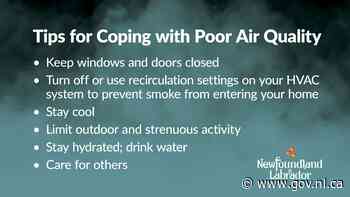 Public Advisory: Update on Air Quality due to Forest Fires - News Releases - Government of Newfoundland and Labrador