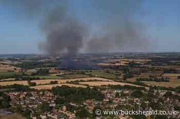 Main road closed as firefighters battle cornfield blaze near Buckingham - Bucks Herald