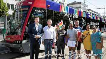 Regenbogen-Straßenbahn fährt nun durch Braunschweig