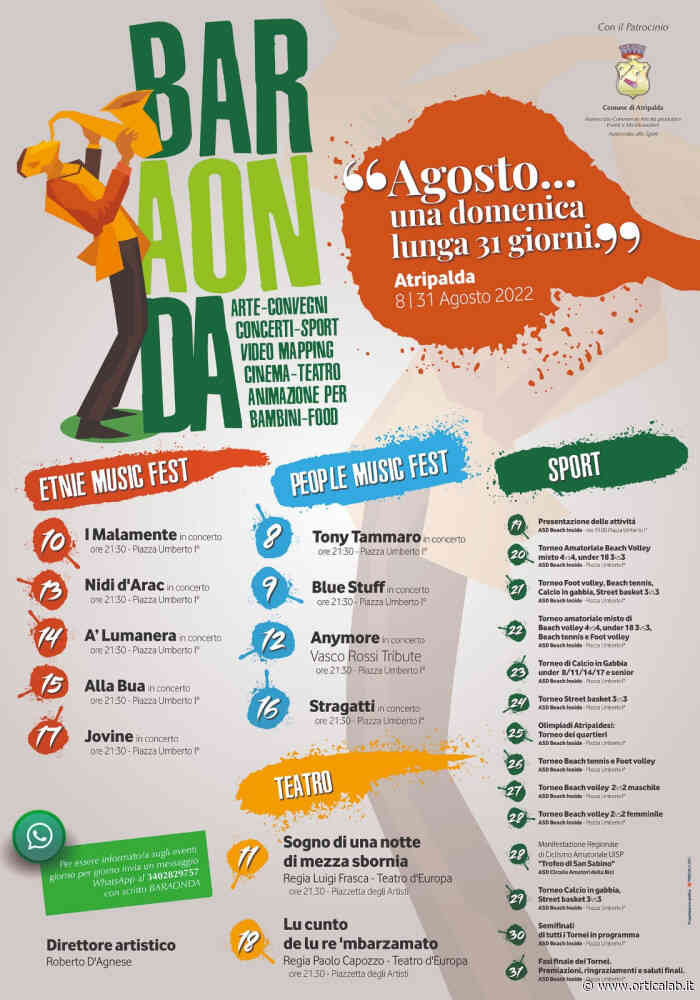 Ad Atripalda una “baraonda” di eventi per tutto il mese di agosto - Orticalab