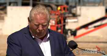 ‘He’s buzzing in there!’: Doug Ford accidentally swallows bee during press conference