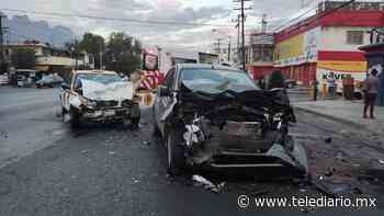 Monterrey. Fuerte choque de frente dejan 2 lesionados - Telediario CDMX