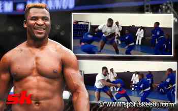 "How many 10 year olds would it take" - Hilarious debate ensues as fans react to Francis Ngannou playfully fighting a bunch of kids - Sportskeeda
