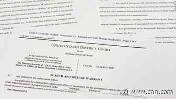 Key lines from the FBI's search warrant and receipt