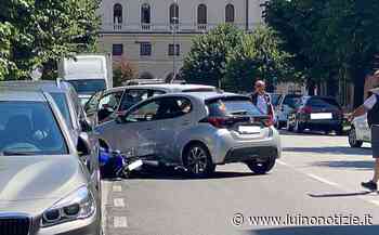 Luino, scontro auto moto in centro - Luino Notizie