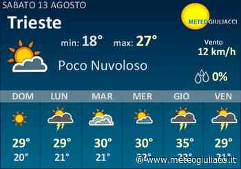Meteo Trieste: Previsioni fino a Lunedi 15 Agosto - MeteoGiuliacci