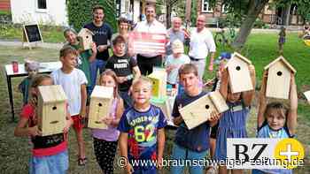 Kinder bauen Nistkästen in Frellstedt – auch für den Wald - Braunschweiger Zeitung
