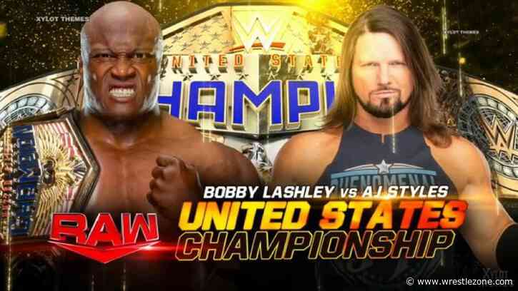 WWE United States Championship Match Set For 8/15 WWE RAW, Updated Card