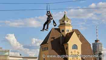 Hoch über Augsburg: Wir haben den Riegele-"Bierflug" getestet