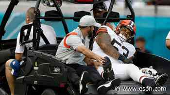 Browns C Harris may miss year with knee injury