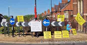 Anti-vaccine protestors take over Coventry roundabout - Coventry Live