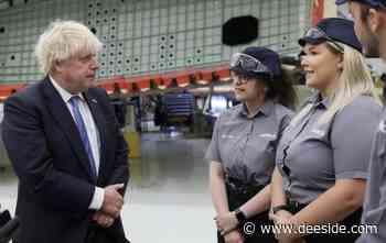 Outgoing Prime Minister Boris Johnson pays visit to Airbus Broughton - Deeside.com