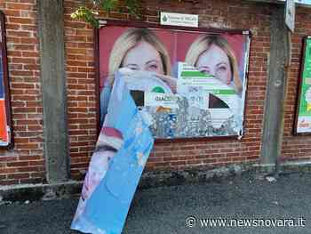 A Trecate strappati i cartelli elettorali di Giorgia Meloni - NewsNovara.it