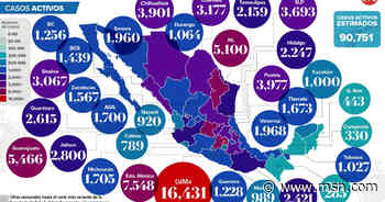 Mapa de covid-19 en México: Campeche, estado con menos defunciones - MSN
