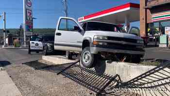Calgary police investigate after stolen truck crashed