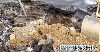 Matera, ennesimo scempio in provincia: tombini coperti da cemento e canali di scolo tranciati! Ecco le foto - Matera News