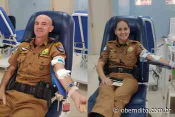 Policiais Militares de Cruzeiro do Oeste doam sangue no Hemonúcleo de Umuarama - OBemdito