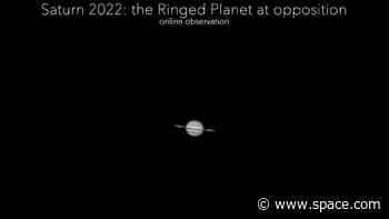 Saturn is at opposition. See it shine at its best for 2022 in a free webcast tonight.