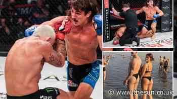 Watch Paige VanZant’s husband Austin Vanderford get KO’d at Bellator 284 before being told to ‘go back to O... - The Sun