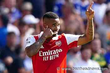 Gabriel Jesus bags brace on home debut as Arsenal overcome Leicester - Barrhead News