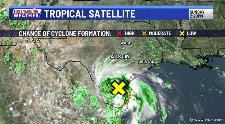 Tropical low bringing soaking rain to parts of TX