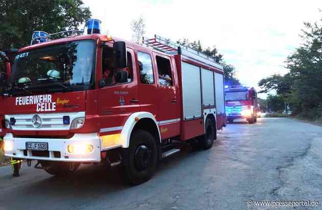 FW Celle: Zwei gleichzeitige Einsätze am Sonntagabend - Rauchentwicklung in Wald und aus Gebäude