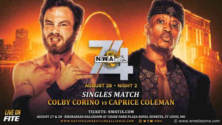 Colby Corino vs. Caprice Coleman Announced For NWA 74, Updated Card