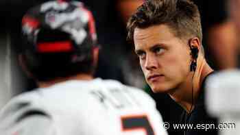 QB Burrow practices with Bengals in 7-on-7 drills