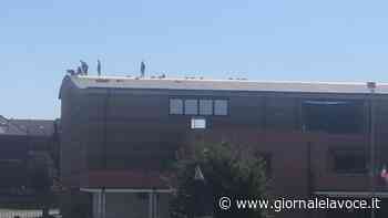 CHIVASSO. Operai senza casco al lavoro sul tetto del Palalancia. Dov'è l'assessore Debernardi? Dov'è la sinistra? - Giornale La Voce