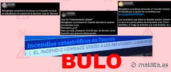 No, TVE no ha informado de que el incendio de Zamora fue provocado por refugiados ucranianos al quemar una bandera rusa · Maldita.es - Periodismo para que no te la cuelen - Maldita.es