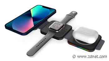 Wirelessly charge three devices at once with 26% off this foldable magnetic charger