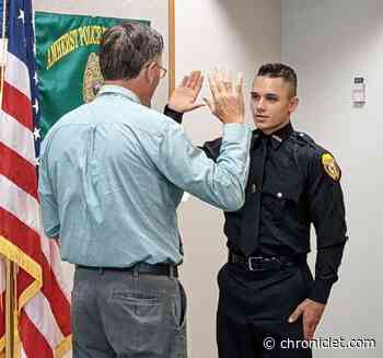 Ancog sworn in as newest Amherst police officer - Chronicle Telegram