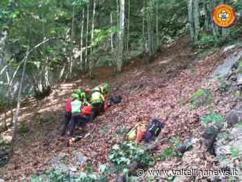 Intervento in soccorso di un biker sopra l'abitato di Cavizzana - Valtellina News