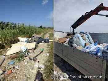 Fucecchio, rimossi 500 chili di rifiuti abbandonati nella zona del Padule - Corriere Fiorentino