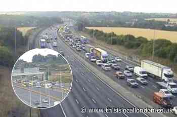 Crash causes M11 and M25 traffic by Epping Forest