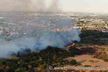 Pictures from scene of Dartford Heath land fire 
