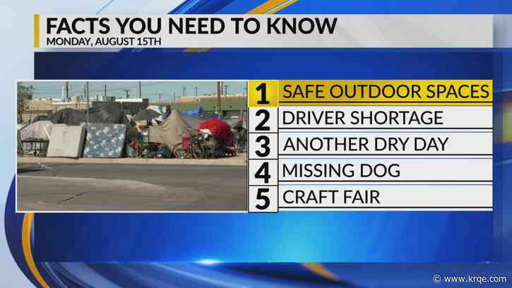 KRQE Newsfeed: Big city council decision, Bus driver shortage, Dry day, Missing dog, Craft fair for charity