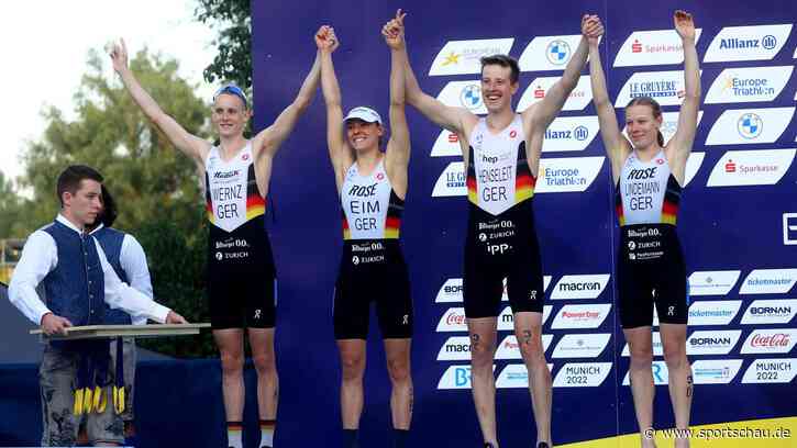 European Championships: Mixed-Staffel im Triathlon - Deutschland gewinnt Silber - Sportschau